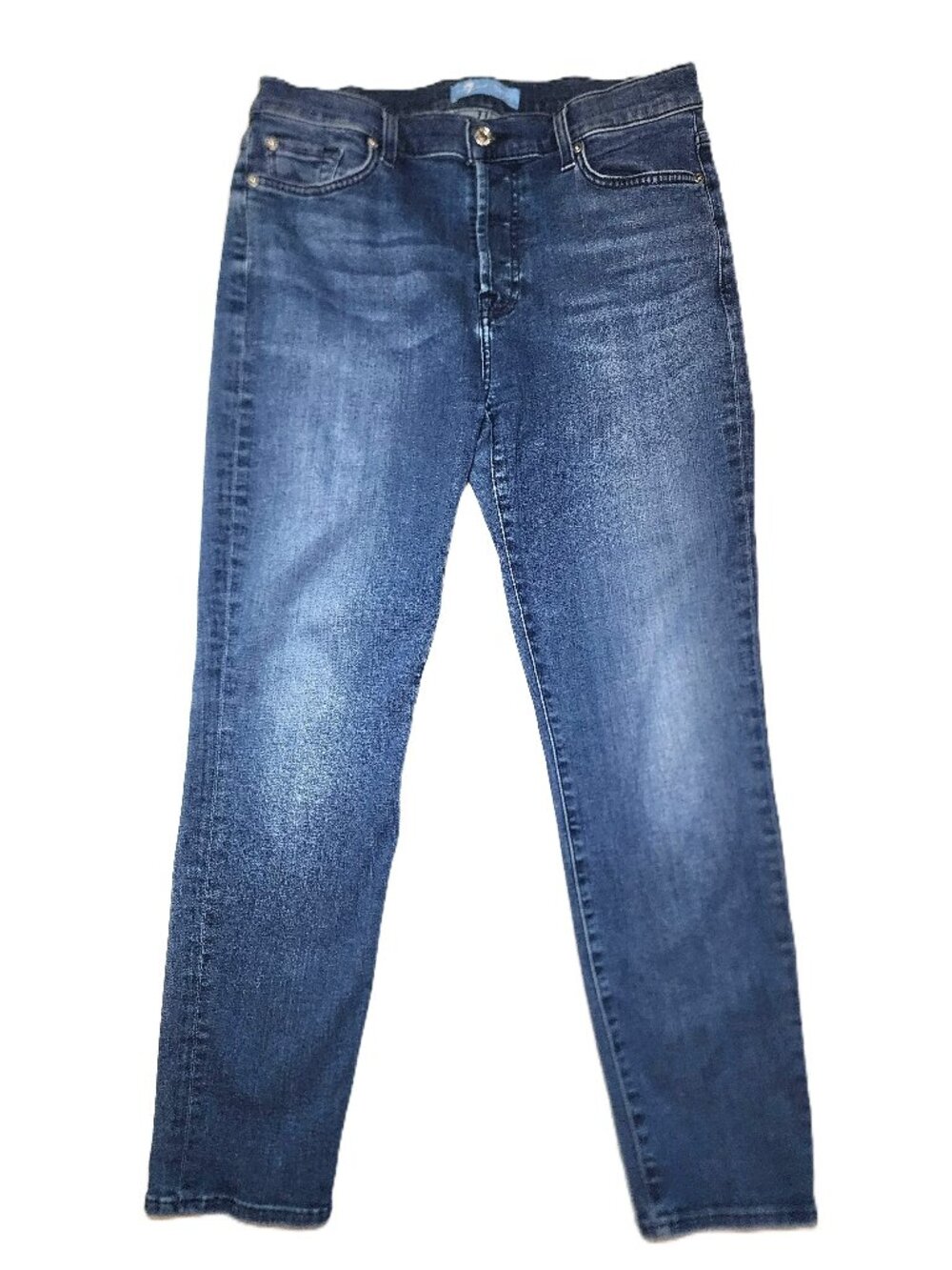 7 For All Mankind Josefina Skinny Boyfriend Jeans Size 29 Medium Wash
